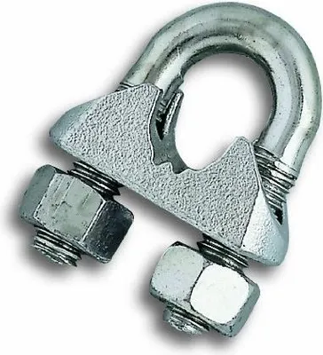 Drahtkabelklemmen-Set, 2 Stück, verzinkter Stahl, für 3/4 mm Kabel