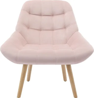 Produktbild von Sessel aus rosa Velours - LUOSTO