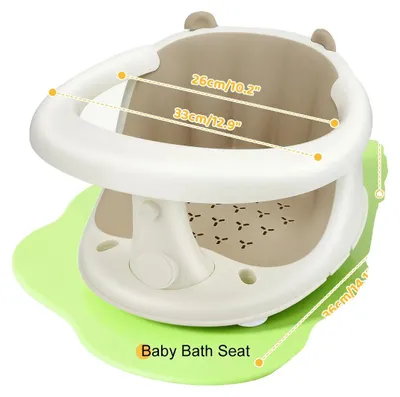 Immagine prodotto di Seggiolino da bagno per neonati, design ergonomico, caratteristiche di sicurezza antiscivolo, colore bianco