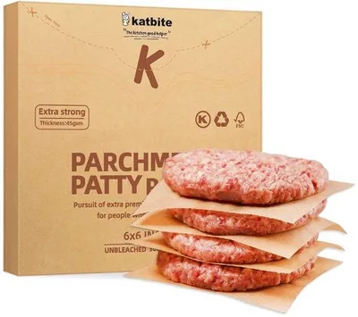 Immagine prodotto di Carta per hamburger, 300 fogli, non patinata, 15 x 15 cm, quadrata, carta antiaderente