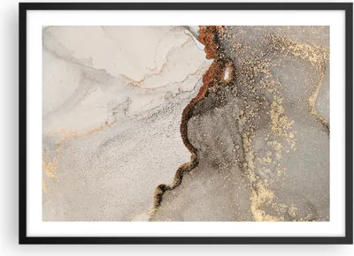 Produktbild von Gerahmtes Poster - Schwarzer Rahmen - Stein Sand Abstraktion - 70x50 cm - Wand Bild - Wanddeko - Wandbilder - Kunstposter - Wandposter - Bilderrahmen - Bilder - Kunstdruck - P2BAA70x50-4778
