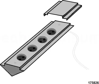 Produktbild von Thebo Ecksteckdose 175826 Edelstahl 4fach ST 3072 senkrecht