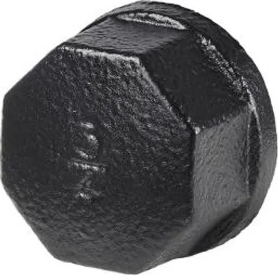 Produktbild von Dolle Abdeckkappe für Pipe-Regalsystem 20 mm (3/4) schwarz matt 2 Stück