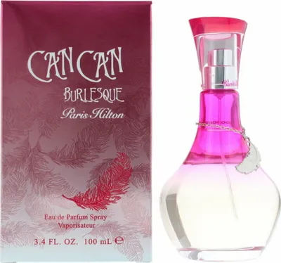 A perfume box and bottle are displayed side-by-side against a white background.
