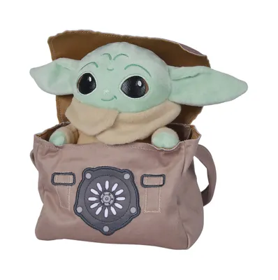 Produktbild von Disney The Mandalorian Grogu mit Tasche, Kuscheltier