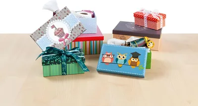 Produktbild von Folia 32601, Geschenkverpackungsbox, Mehrfarbig, Abbildung, Karton, Mottoparty, Jede Gelegenheit