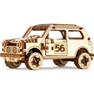 Image de Wooden.City Bois Modélisme Rally Car 1 - Kit de construction automobile 98 pièces