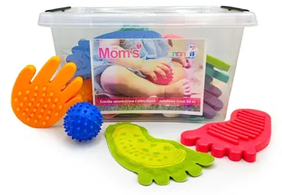 Produktbild von Mom's Care sensorisches Spielzeug Igel Pfad mit Stachelbällen 36 Stück