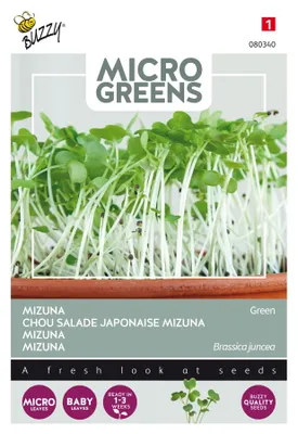 Image de Buzzy Microgreens Mizuna Grun Graines - Environ 1 gr | Buzzy_080340