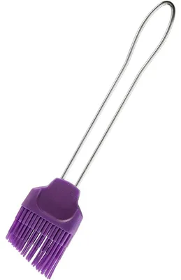 Produktbild von Birkmann Silikonpinsel III Groß, Backpinsel, Küchenpinsel, Backzubehör, Silikon / Edelstahl, Lila, 21 cm, 421042