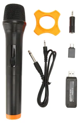 Obrázek produktu pro Bezdrátový mikrofon 2.4G, USB, dynamický mikrofon, bezdrátový ruční mikrofon pro karaoke, zpěv a projevy