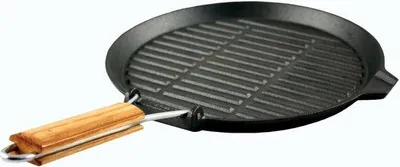Produktbild von Gietijzerne Rundbratpfanne 25 cm - Durchmesser für Induktions- und Backofen.