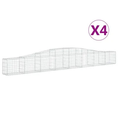 Image de vidaXL Gabions avec arc surélevé 4 pcs. 400x30x40/60 cm Fer galvanisé