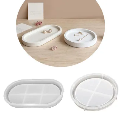 Image de Moules en silicone, plateaux de moulage, lot de 2, avec rainures, pour travaux manuels et créations DIY