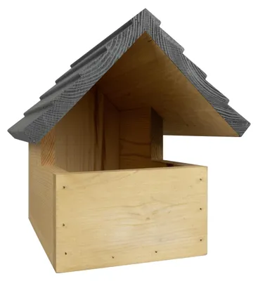 Nestkast halboffen für Vögel, wetterfest, 21,5 x 26,5 x 20 cm