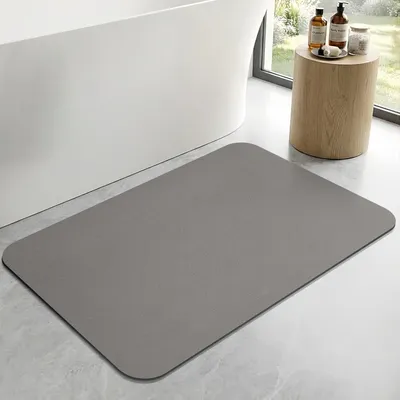 Obrázok produktu pre Kúpeľňová predložka 40x60 cm, sivá, kremelina, protišmyková, rýchloschnúca pre sprchu