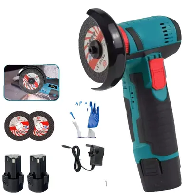 Productafbeelding van Mini-accuschuurmachine, borstelloze schuurkop, twee batterijen inbegrepen, oplader inbegrepen, polijstfunctie, compact ontwerp