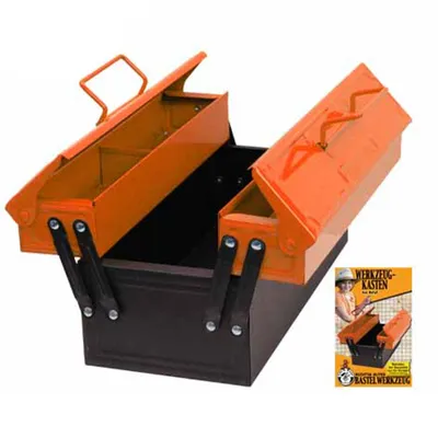 Produktbild von Werkzeugkasten aus Metall, orange