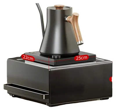 Produktbild von Kaffeekapselaufbewahrung, Ausziehbarer Schublade, Modernes Minimalistisches Design, schwarz