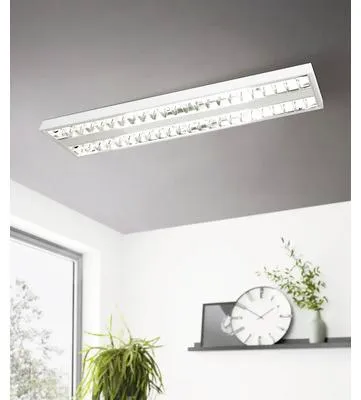 Produktbild von LED Rasterleuchte 33,6W 5200 lm einstellbares weiß 2700/4000/6500 K 124,5x31,2 cm Piru weiß UGR<19 geeignet als Arbeitsp
