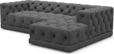 Produktbild von Strukturstoff L-Form Sofa Meliva Anthrazit Rechts
