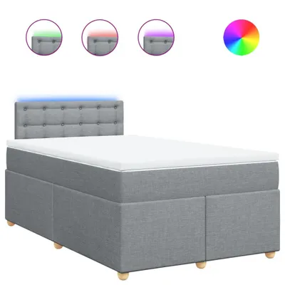 Productafbeelding van vidaXL Boxspringbed met matras, lichtgrijs, 120x190 cm, gestoffeerd