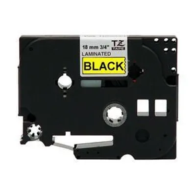 Produktbild von Brother Gloss Laminated Labelling Tape - 18mm, Black/Yellow, TZ, China, 8 m, 172 mm, 108 mm, 335 mm