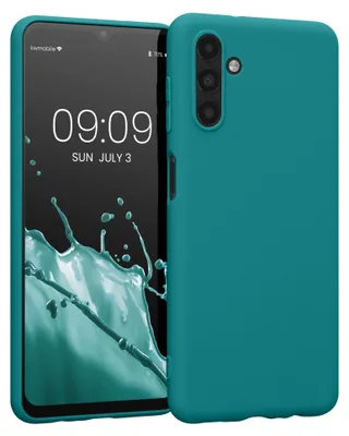 Produktbild von kwmobile Handyhülle für Samsung Galaxy A13 5G Hülle - TPU Case - Kabelloses Laden - Schutzhülle Cover in Petrol matt