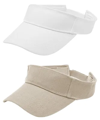 Productafbeelding van INF Set van 2 dames witte baseballpetten - verstelbaar, vochtafvoerend polyester met UV-bescherming