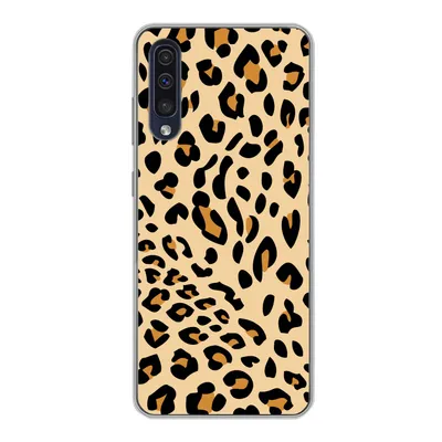 Produktbild von MuchoWow® Handyhülle Schutzhülle Hülle für Samsung Galaxy A30s Tiermuster - Panther - Leopard Silikon Softcase Handy Hülle - Karteninhaber