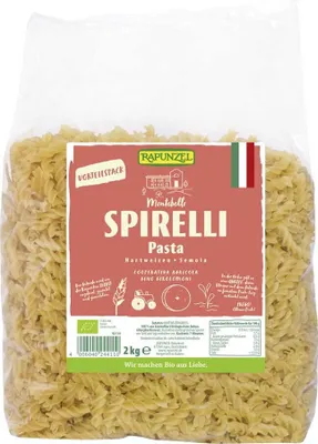 A bag of Rapunzel Spirelli pasta.