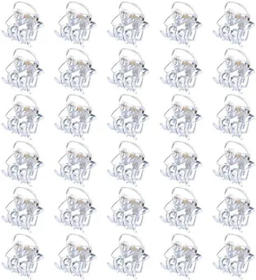 Image de Petites barrettes en plastique transparent pour filles et femmes, 30 pièces, 1,5 cm