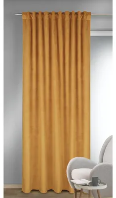 Produktbild von Fertigschal verdeckte Schlaufen "Glory/Anna/Lucy/Viva/Zenato" - Größe (HxB): 245x135cm Gelb
