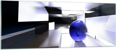 Produktbild von Bilder auf glas - Grafik kugel geometrie - 140x50cm - Glasbilder - Wandbilder - Kunstdruck - zum Aufhängen bereit - Wanddekoration aus Glas - Glas Bilder - Wandbild auf Glas - GAB140x50-2368