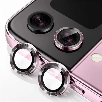 Produktbild von Für Samsung Galaxy Z Flip5 5G Schutzglas Kamera Linse Hart Glas H9 Lila
