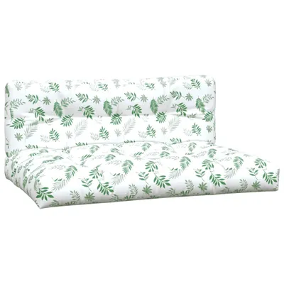 Image de vidaXL Coussin pour palette 2 pcs. tissu à motifs de feuilles