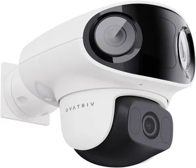 Image de Caméra de surveillance extérieure – Technologie à trois objectifs et zoom panoramique-inclinaison à 360°, avec vision nocturne Starlight