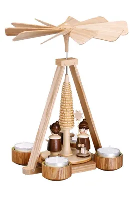 Produktbild von Pyramide Kurrende natur Teelicht BxHxT 21,5x25x21,5cm NEU