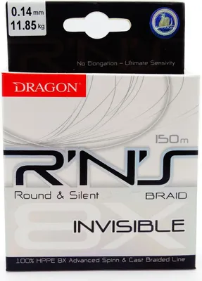 Obrázek produktu pro Dragon R'n's Braid 8X Unsichtbar 0,14 Mm 11,85 Kg 150 M Transparentní Pdf-42-03-314|Pdf-42-03-314