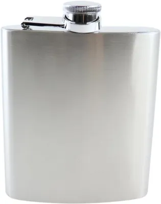 Produktbild von Trinkflasche Edelstahl, 200 ml, flaches Design, für unterwegs