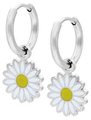 Produktbild von Wildcat Ohrringe - Little Daisy Hoops - Silber - Chirurgenstahl 316L - wasserfest, langlebig, hautverträglich, Silber