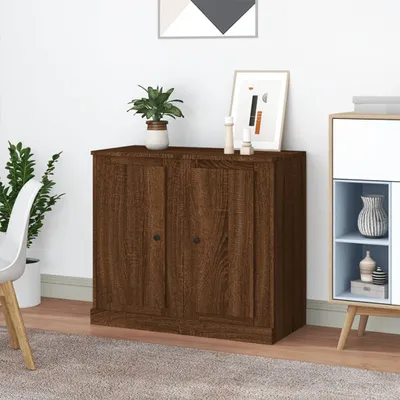 Produktbild von vidaXL Sideboards 2 Stk. Braun Eichen-Optik 37,5x35,5x67,5 cm