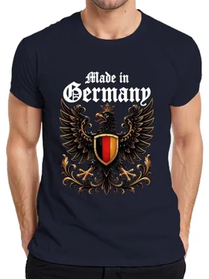 Produktbild von Germany Bundesadler Wappen Stolz Statement Sarkasmus Herren T-Shirt, Navy, M