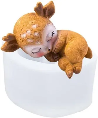 Produktbild von Silikonformen mit 3D Hirschform - Tierschminkformen - DIY-Zubehör für Seifen - Gießform Hirsch - Silikonmaterial