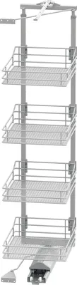 Produktbild von Vauth Sagel Schrankauszug TAL Gate | Apothekerschrank KB 450 | Höhe 1450-1700 mm, silber