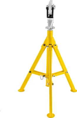 Produktbild von SucceBuy faltbarer Rohrheberständer, höhenverstellbar von 32 bis 55 Zoll, Rohrständer mit Rollenkopf und 2-Tonnen-Tragfähigkeit, zum Gewindeschneiden von Rohren und Lochschneiden, Tragkraft 4500 lbs