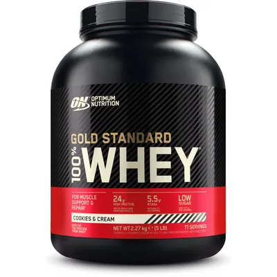 Produktbild von Optimum Nutrition Gold Standard 100% Whey Protein - 2,27Kg-Dose Cookies & Cream