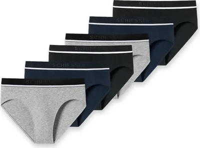 Produktbild von Schiesser 6er Pack 95/5 Baumwolle Rio Slip / Unterhose Elastisch für optimale Passform und Komfort, Weiche Baumwolle für hohen Tragekomfort, Sportlicher Webgummibund mit Logo