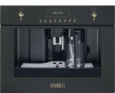 Imagen del producto de Smeg CMS8451A, máquina de espresso, 2,5 litros, para granos de café y café molido, molinillo integrado, 1350 W, color antracita