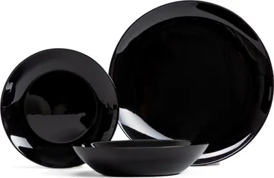 Produktbild von HOMLA CAPRI Tafelservice schwarz 18- teilig
